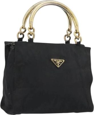 Prada Pre-owned Vintage Nylon Hand Bag - Dames - Vintage Handtas - Zwart - ONE Size - Nylon - Vintage