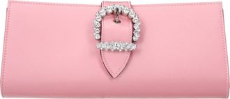 Jimmy Choo London Pink Satin Clutch Womens Bag