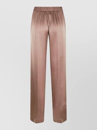 Forte_Forte stretch silk satin elasticated loose trousers