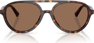 Jimmy Choo London 55mm Pilot Sunglasses in Havana /Dark Brown at Nordstrom