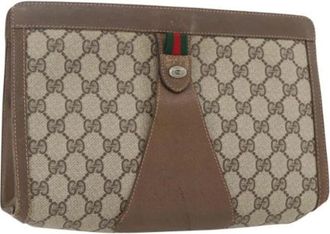 Gucci Pre-owned Clutches, female, Beige, Size: ONE SIZE Pre-owned Plastic Clutch