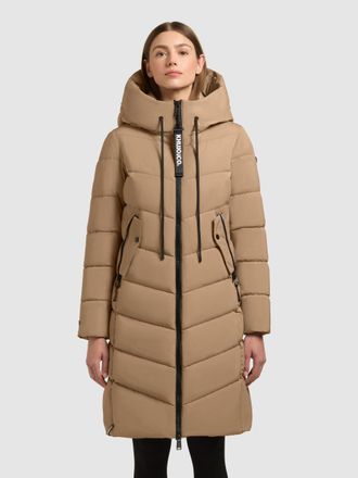 Khujo Steppmantel KHUJO MIKIA3, Damen, Gr. XXL (44), cookie beige, Steppware, Obermaterial: 100% Polyester. Futter: 100% Nylon. Wattierung: 100% Polyester, 