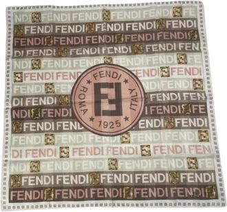 Fendi Pre-owned Scarves, female, Multicolor, Size: ONE SIZE Pre-owned Vintage Silk Scarf