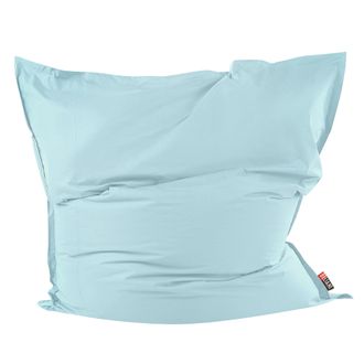 Beliani Puf Coj&iacute;n Extra Grande Azul Claro Moderno Con Cremallera Nylon Fuzzy