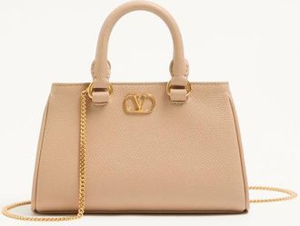 Valentino Garavani VLogo Signature Mini Bag in Grainy Calfskin Wo