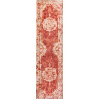 Jonathan Y Designs Rosalia Cottage Medallion Area Rug in Peach/ivory at Nordstrom, Size 5Ft 0In X 8Ft 0In
