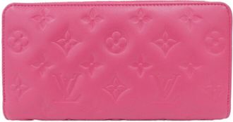 Louis Vuitton Pink Leather Long Wallet (Bi-Fold) (Pre-Owned)
