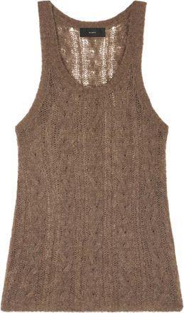 Alanui Canotta Desert Drift in maglia - Marrone