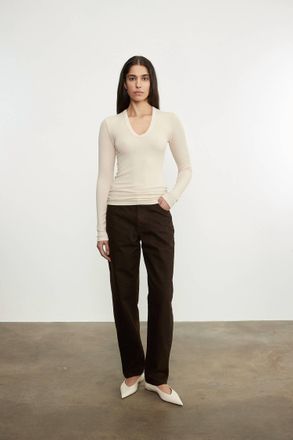 Enza Costa Easy Jean In Coffee Bean