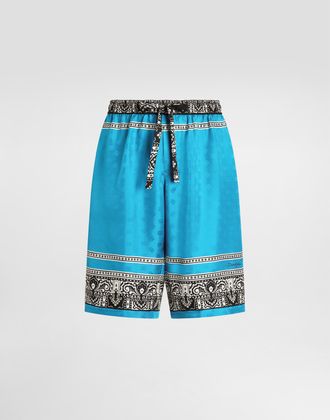 Dolce & Gabbana Bandanna-print Silk Shorts - Man Pants And Shorts Print 46