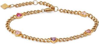 Alex and Ani Heart Curb Chain Bracelet in Gold at Nordstrom, Size Small/medium