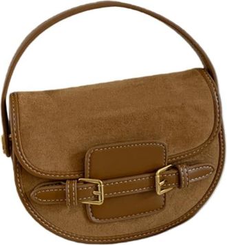 Generic Vintage Womens Saddle Bag, Premium Faux Leather Convertible Crossbody Shoulder Tote Bag