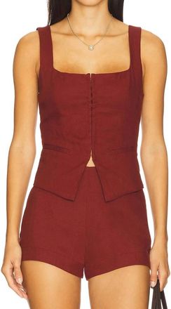 Nia Brice Vest In Burgundy