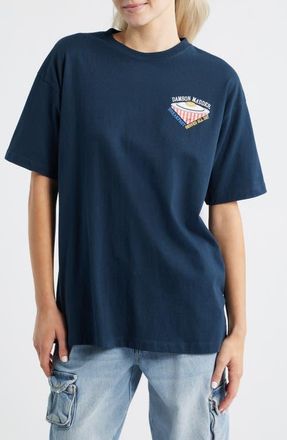 Damson Madder All Day Breakfast Oversize Organic Cotton Graphic T-Shirt in Navy at Nordstrom, Size 12 Us