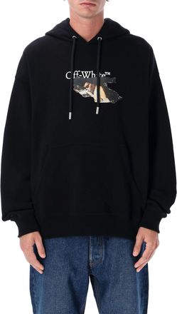 Off-white Off-white Paint Arrow Black Cotton Skate Hoodie