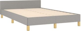 vidaXL Estructura de cama sin colchón tela gris claro 120x190 cm Vidaxl