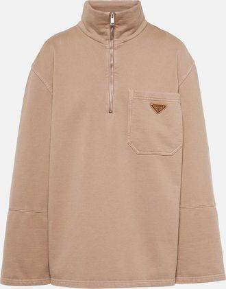 Prada Cotton half-zip sweatshirt