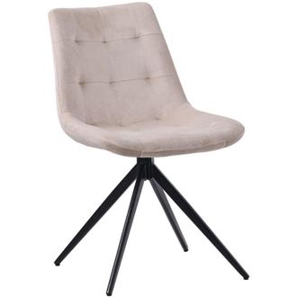 Clp Silla De Comedor Merna Crema Terciopelo