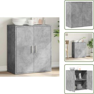 vidaXL Credenza con spazio portaoggetti - vidaXL Credenza Grigio Cemento 79x38x80 cm in Legno Multistrato - Credenza per casa