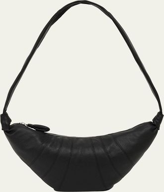 Christophe Lemaire Mens Medium Croissant Leather Shoulder Bag