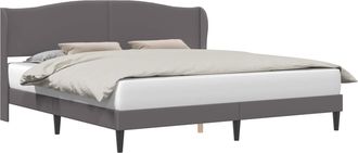 vidaXL Estructura De Cama Gris 180 X 200 Cm Cuero Sint&eacute;tico Vidaxl