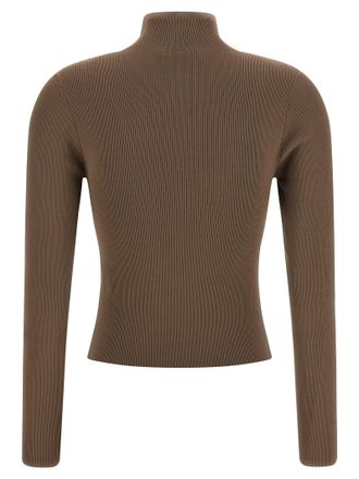 Alexander Wang Logo Ribbed Turtleneck - Brown
