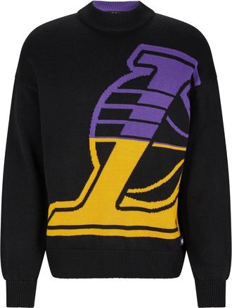 HUGO BOSS Mens Knit Lakers Mock Neck Long Sleeve Sweater in Black - Size X-Large