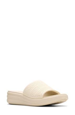 Clarks Drift Twist Wedge Slide Sandal in Cream at Nordstrom Rack, Size 11