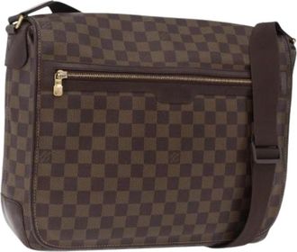 Louis Vuitton Pre-owned Canvas Shoulder Bag - Dames - Vintage Schoudertas - Bruin - ONE Size - Leer - Vintage