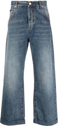 Etro Blue Straight Solid Jeans