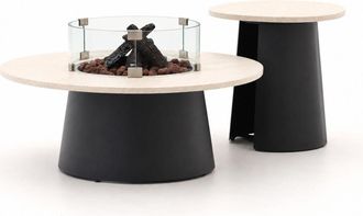 Cosi dune lounge vuurtafelset &oslash; 100cm (h: 40cm)/&oslash; 55cm (h: 55cm)