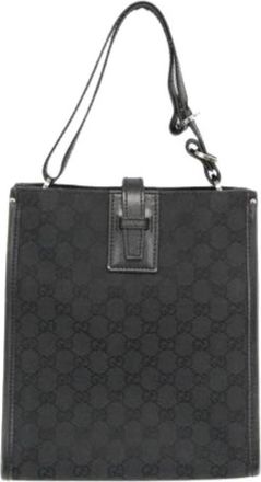 Gucci Pre-owned GG Canvas 110292 Schoudertas - Dames - Vintage Schoudertas - Zwart - ONE Size - Leer - Vintage