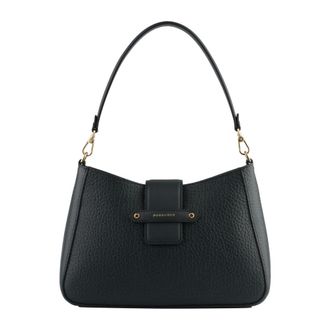 Pourchet Tassen, Dames, Blauw, ONE Size, Leer, Fleuves Schoudertas