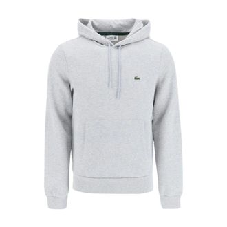 Lacoste Hoodies, male, Gray, L, Hooded Sweatshirt