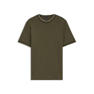 BOSS Slim-fit cotton T-shirt with crew neck