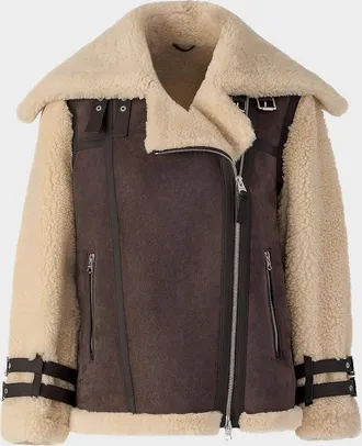 Mackage Rhoslyn Suede & Shearling Moto Jacket