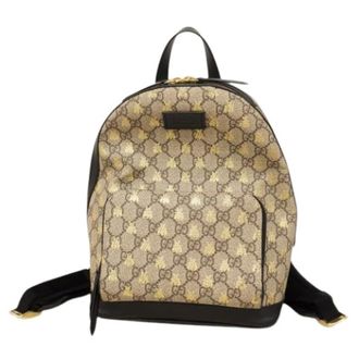 Gucci Pre-owned Backpacks, female, Beige, Size: ONE SIZE Pre-owned Vintage PVC Backpack