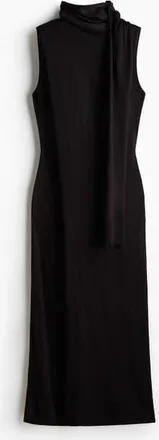 H&M Scarf-collar Dress in Black at Nordstrom, Size Xx-Large