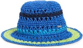 Steve Madden Carly Striped Crochet Bucket Hat in Blue at Nordstrom Rack