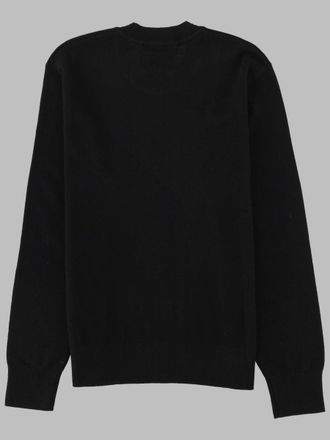 Versace Jeans Couture Logo-Embroidered Wool-Blend Sweater - Black