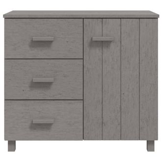 Berkfield Home Sideboard HAMAR Light Grey 90x40x80 cm Solid Pinewood | Size: 90 x 40 x 80 cm