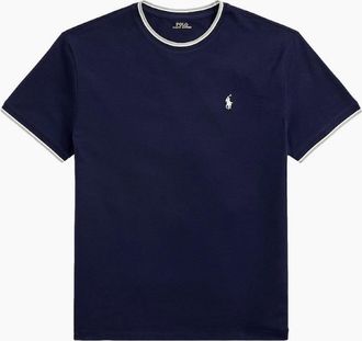 Polo Ralph Lauren Mens Polo Ralph Lauren Tipped Stretch Mesh T-Shirt 001 Newport Navy - Size: 40
