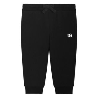 Dolce & Gabbana Black Logo Joggers for Baby Boys - male - Dolce & Gabbana - Sweatpants - Black - 2 Y - Kids