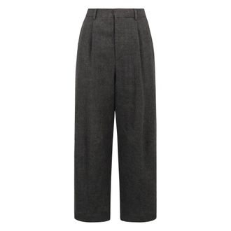 R13 Wide Trousers, female, Gray, W25, Wool Blend Wide Trousers