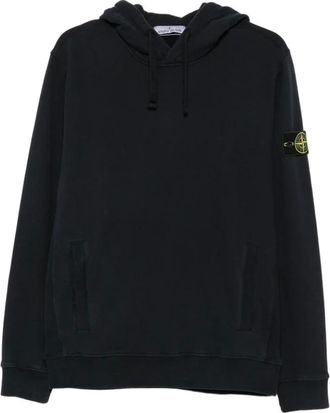 Stone Island Hoodies & sweatvesten, Heren, Blauw, M, Katoen, Hooded Pocket Hoodie