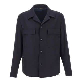 BRIGLIA 1949 Heren, Jassen, Blauw, Maat: S Wol