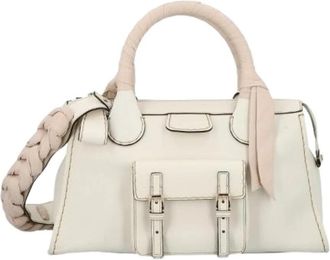 Chlo&eacute; Pre-owned Edith Tas - Dames - Vintage Handtas - Beige - ONE Size - Leer - Vintage