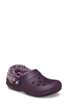 Crocs Classic Fleece Lined Clog in Plush Plum at Nordstrom, Size 7