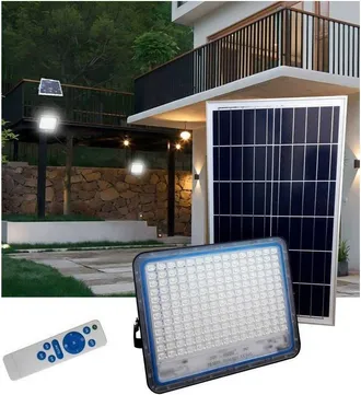 Trade Shop Trade Shop Traesio - Trade Shop - Faro Led Con Pannello Solare Crepuscolare Da 300w + Telecomando Fb-58300