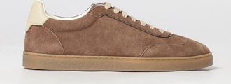 Brunello Cucinelli Sneakers basse in pelle di vitello scamosciata con logo